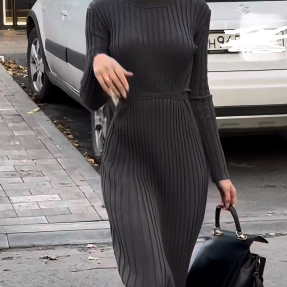 Long Sleeve Wide Ribbed Styling Sweater DRS